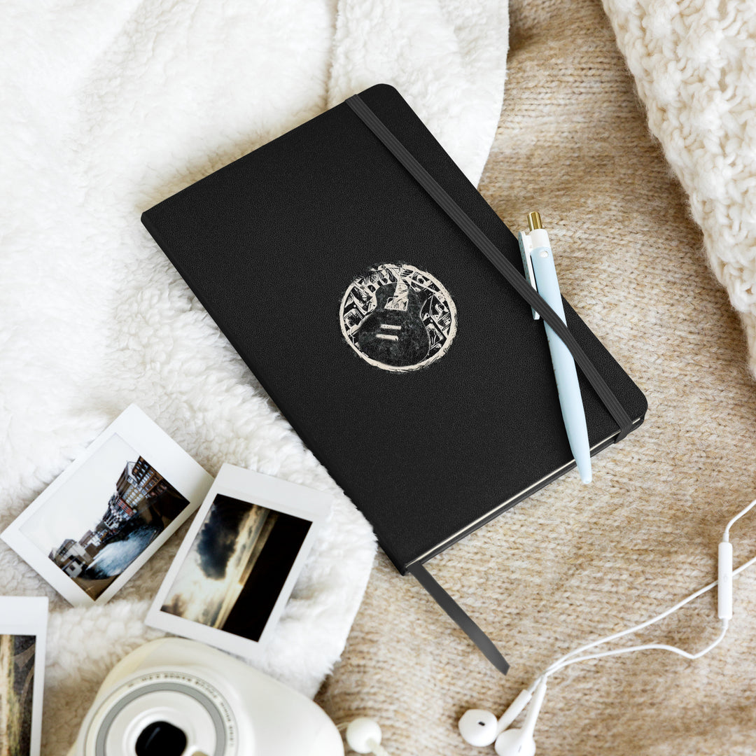 Marbeled Guitar Hardcover bound notebook
