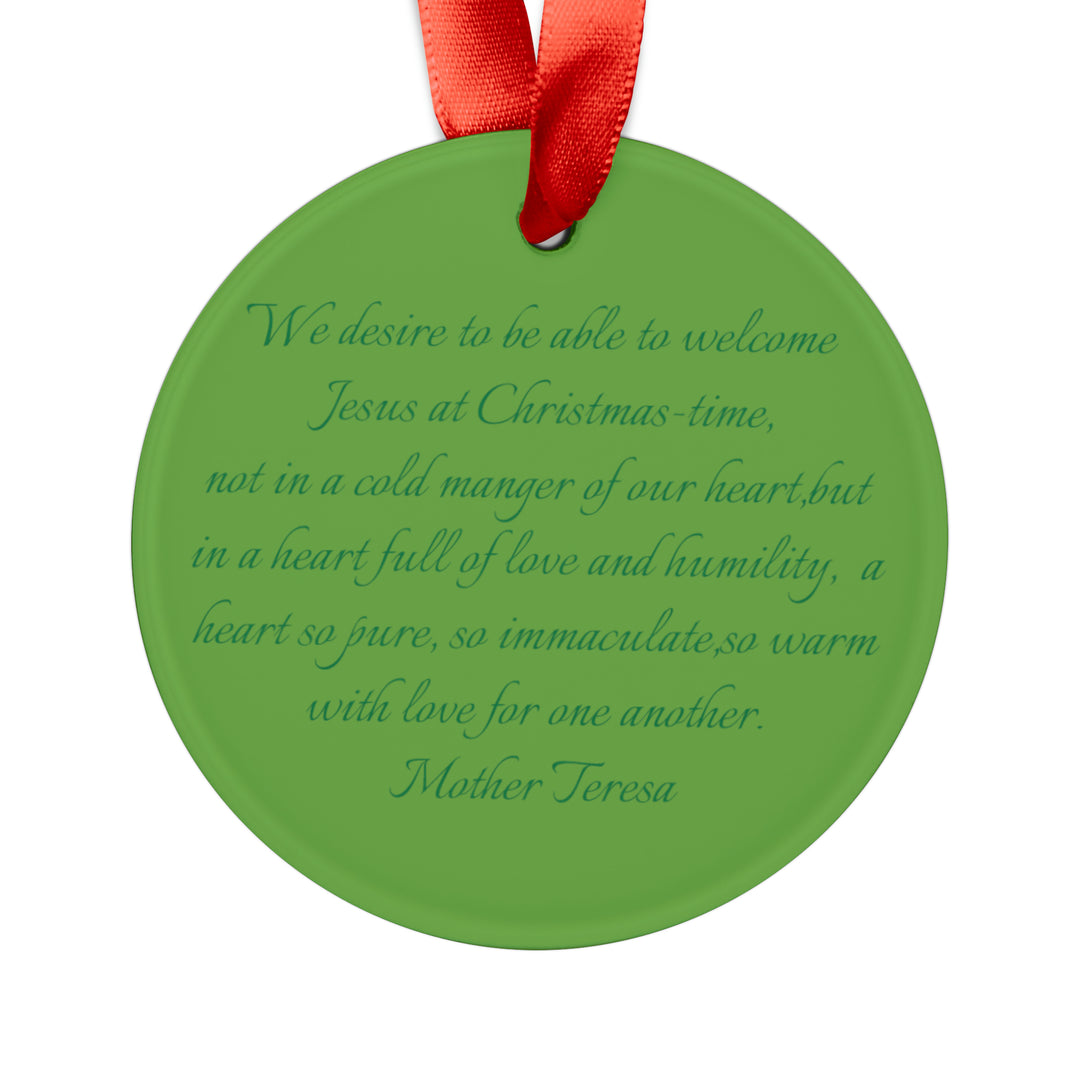 Sneaking A Peak, Acrylic Ornament with Ribbon
