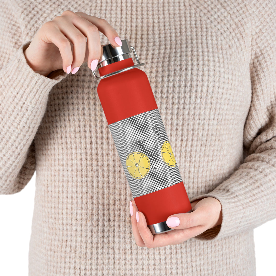 Lemon Keep'uh Pushin'  Copper Vacuum Insulated Bottle, 22oz