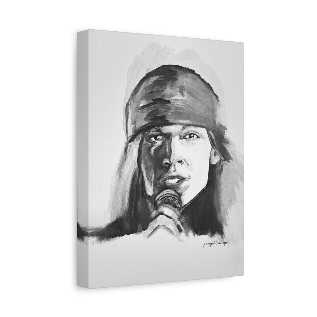 Axle Rose, Black and White Rock and Roll Series Canvas Art