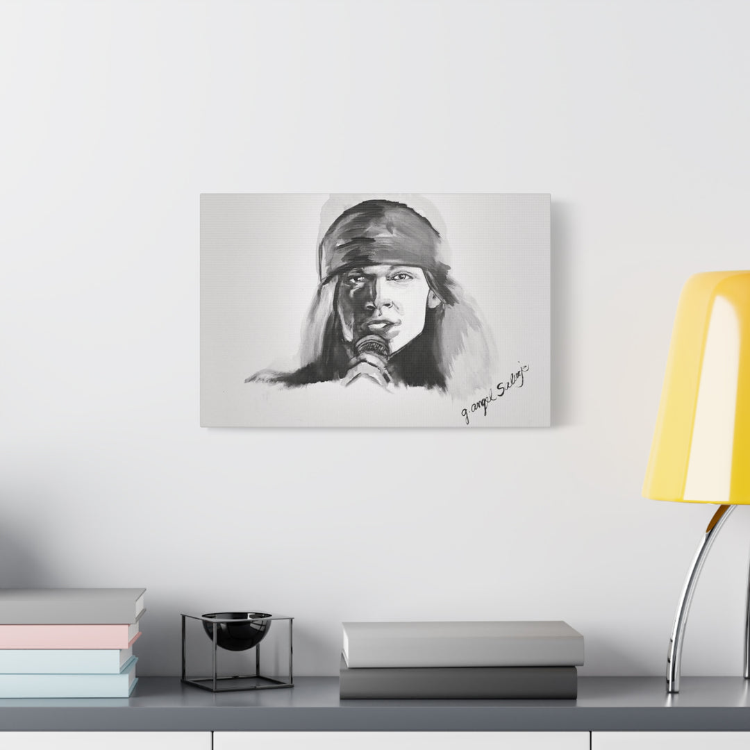 Axle Rose, Black and White Rock and Roll Series Canvas Art