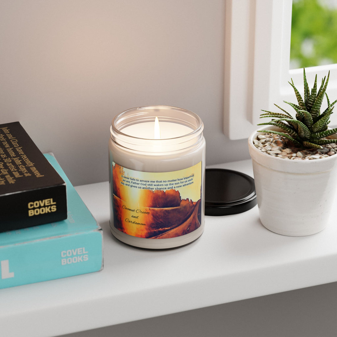 He Wakes Up the Sun, Inspirational Scented Soy Candle - 9oz, Perfect for Home Decor & Thoughtful Gifts