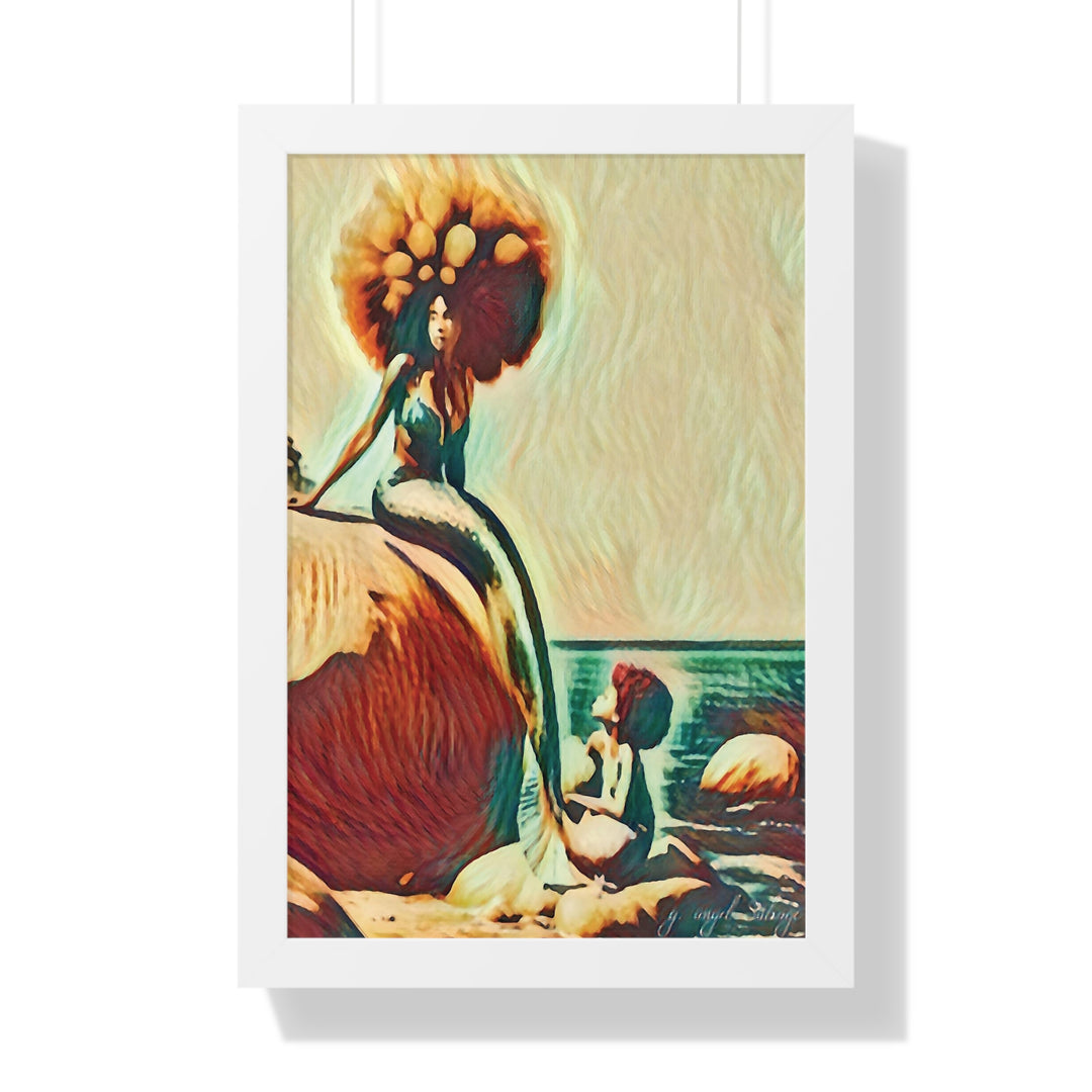 Mermaid Madonna Framed Vertical Poster