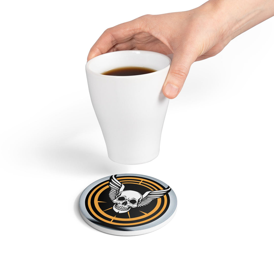 Coaster Set Skull and Wings Fierce Soul - Edgy Home Decor Accent