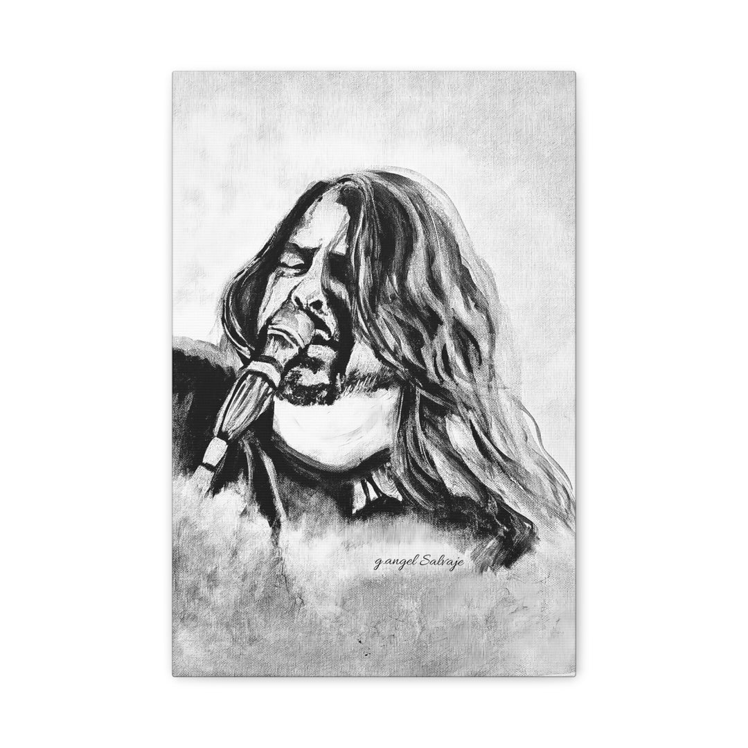 Dave Grohl, B&W Rock &Roll Series Matte Canvas, Stretched, 1.25"