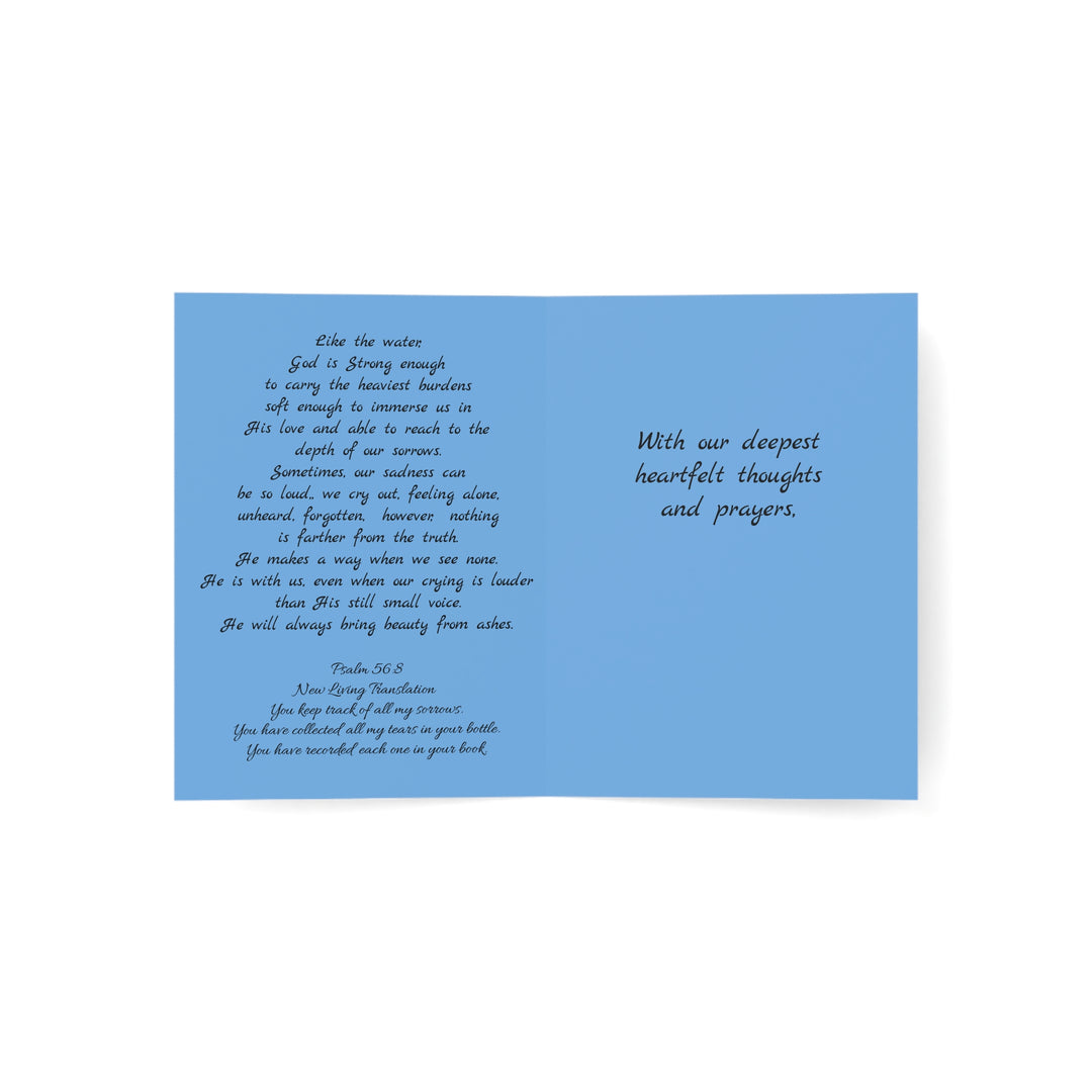 Sympathy Greeting Cards- He collects each tear