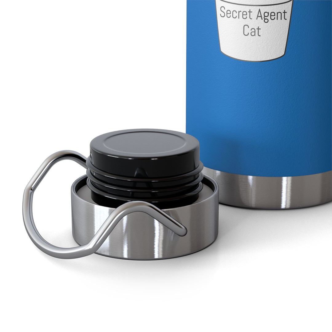 Secret Agent Cat Copper Vacuum Insulated Bottle, 22oz