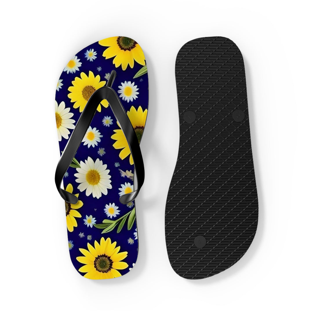 Sun & Flower Flip Flops