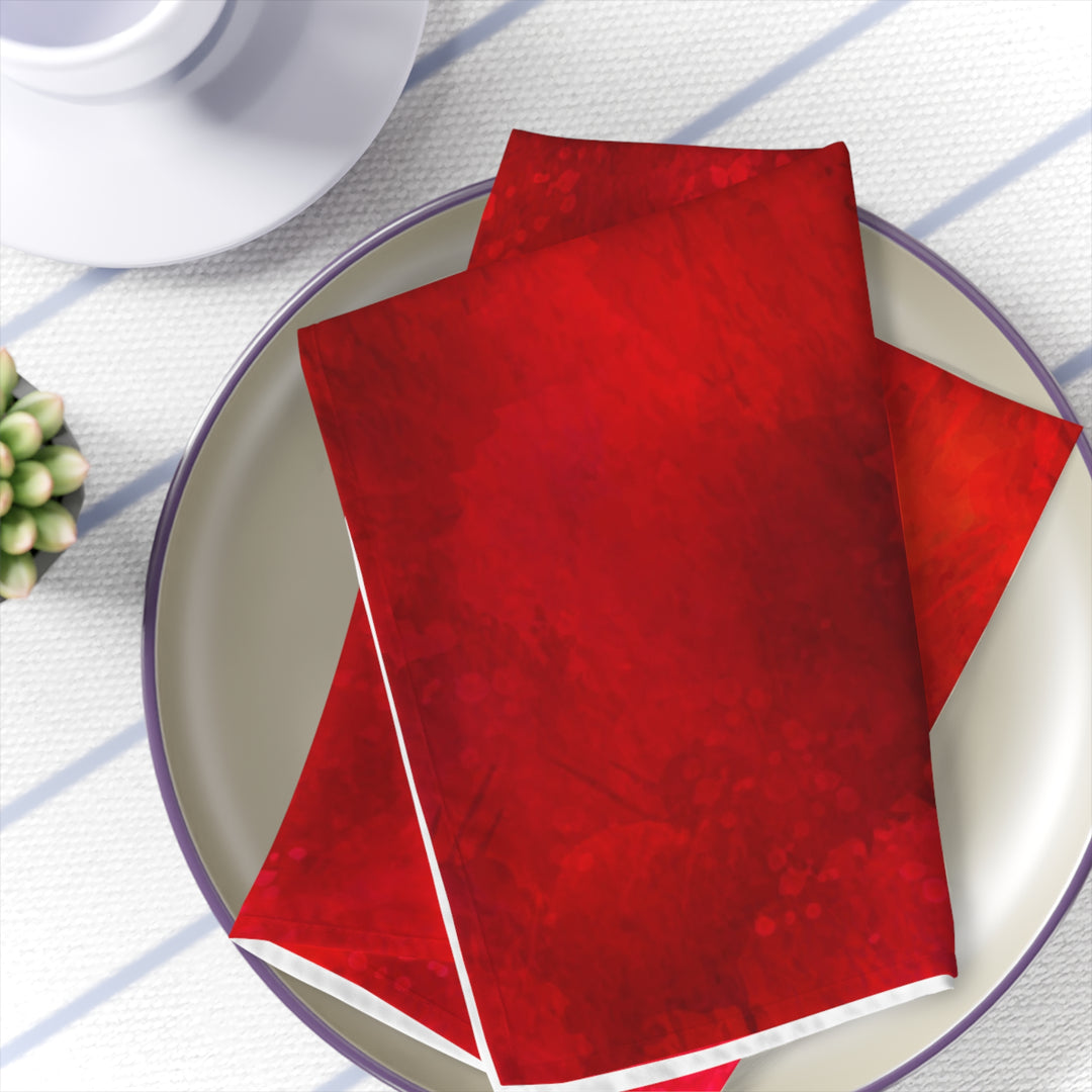Marbled Deep Red Napkins