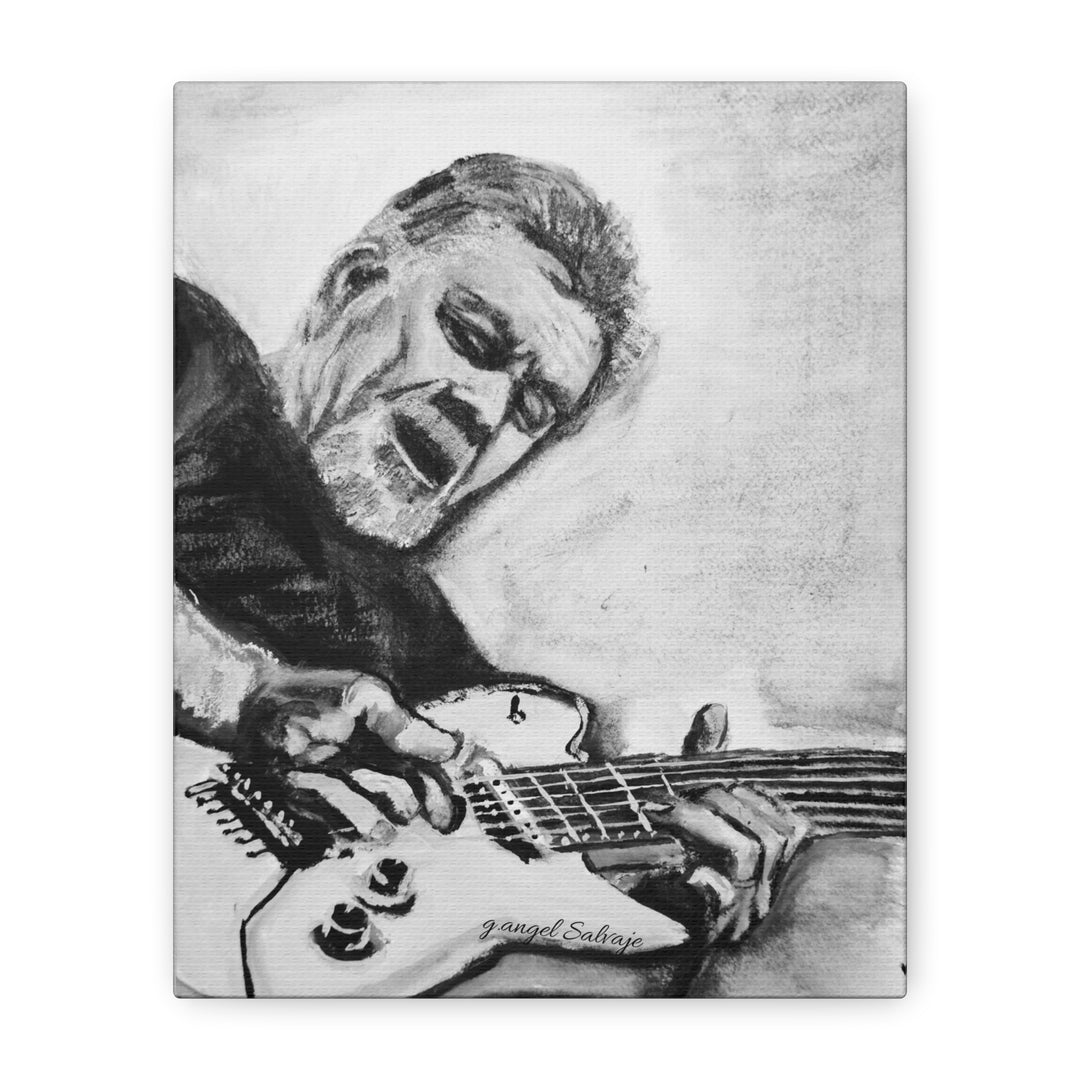 Eddie Van Halen, B&W Rock and Roll Series Matte Canvas, Stretched, 1.25"