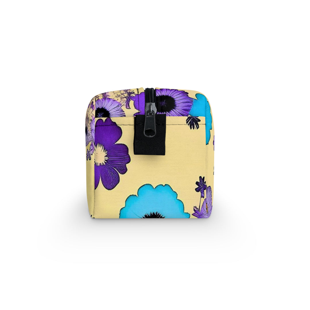 Purple Flowers Dancing on Sunshine Toiletry Bag