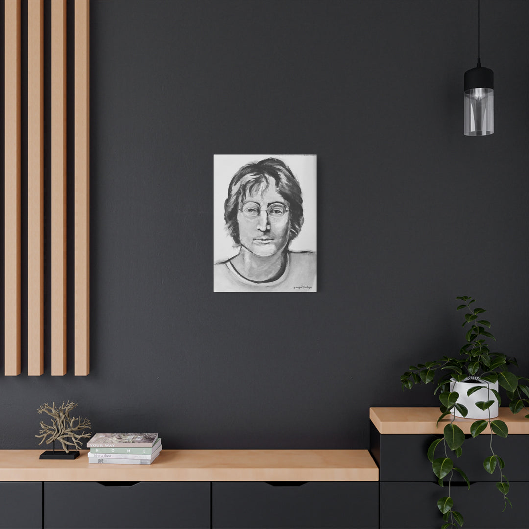 Black and White, John Lennon Canvas Print
