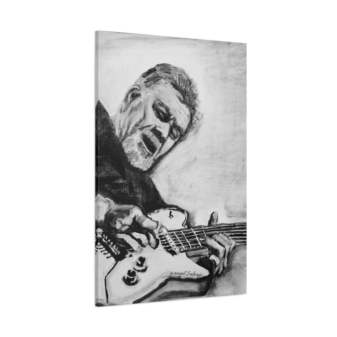 Eddie Van Halen, B&W Rock and Roll Series Matte Canvas, Stretched, 1.25"