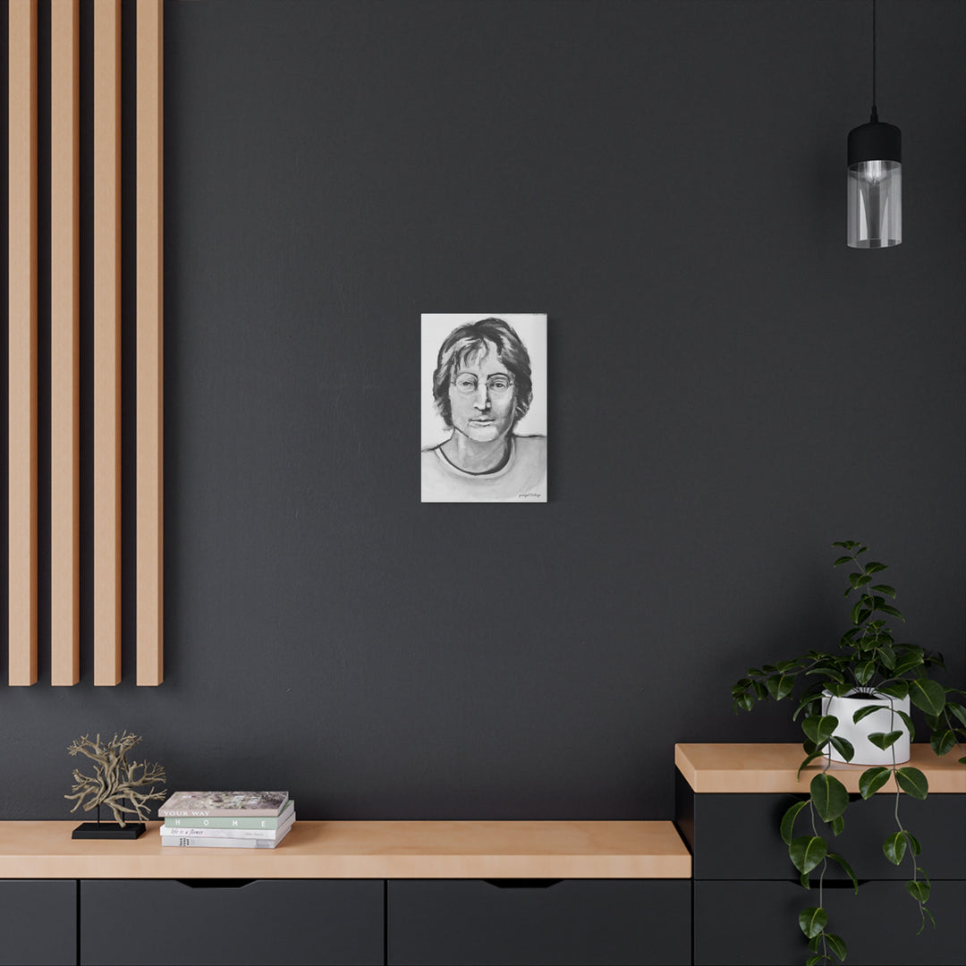 Black and White, John Lennon Canvas Print