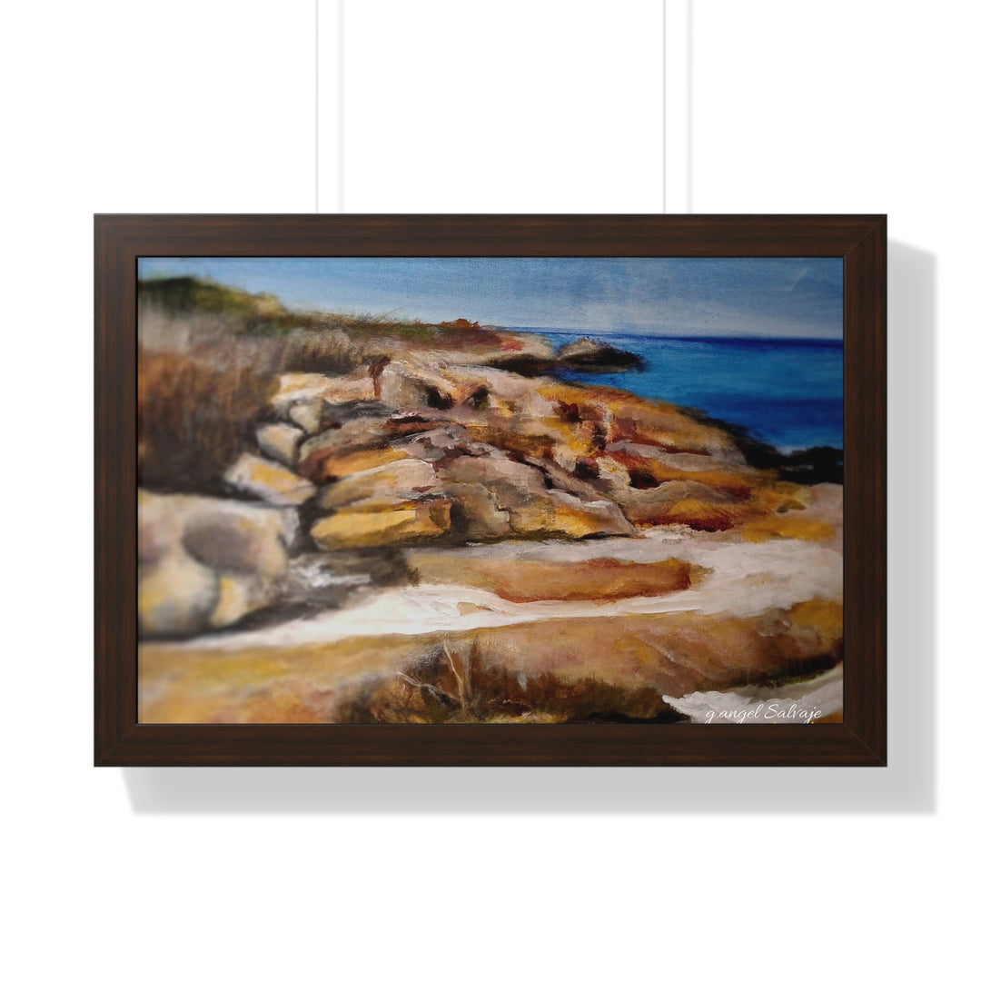 Framed Poster - Seaside Escape by g angel Salvaje
