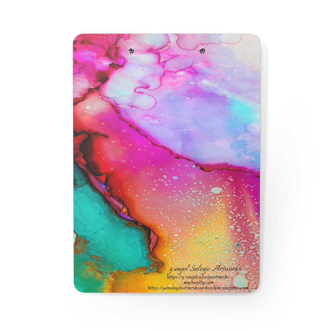 Impending Cat-tastrophe Color Swirl Clipboard