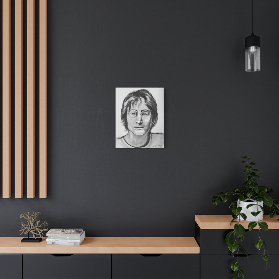Black and White, John Lennon Canvas Print