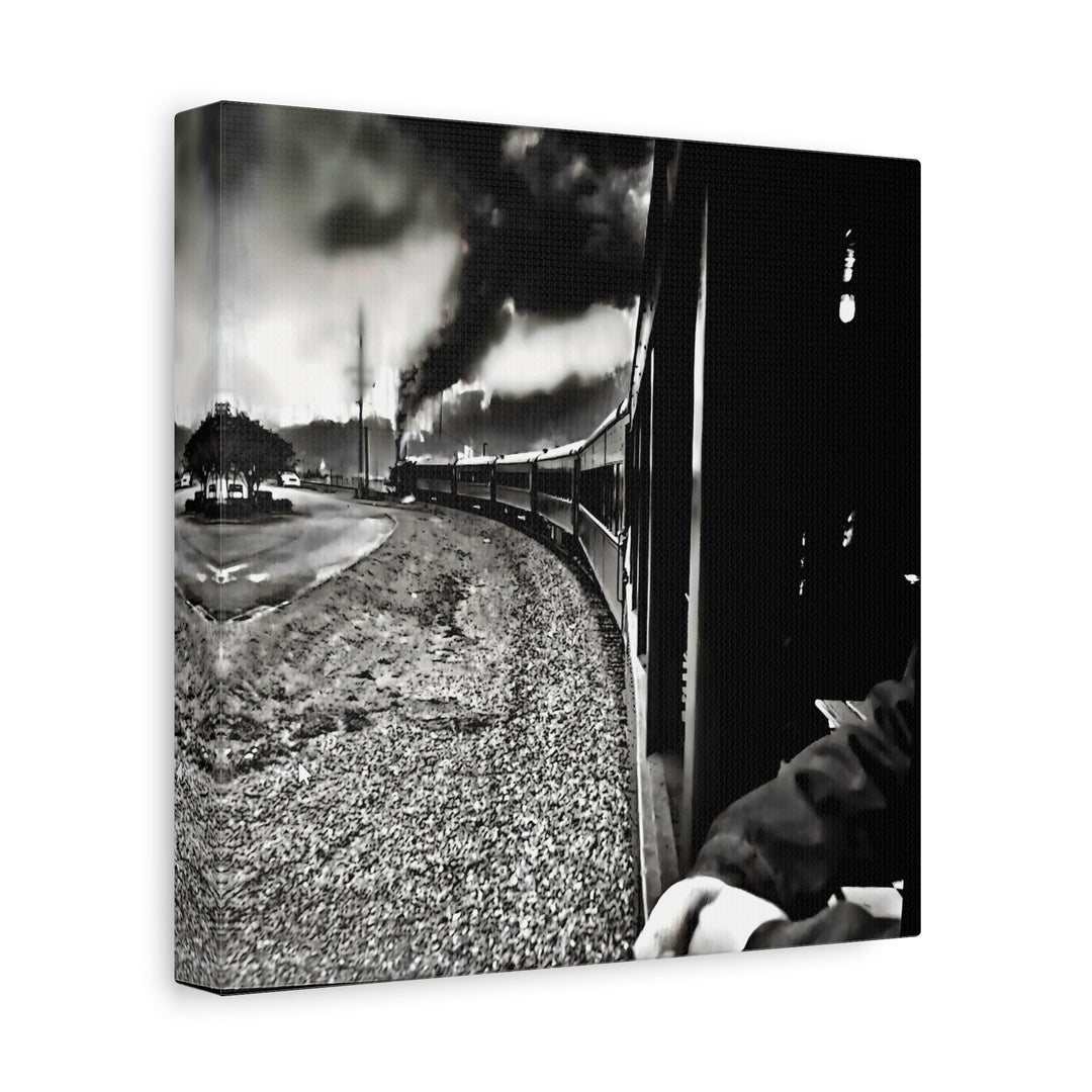 Canvas Art - Leaving Heartbreak Station, Black and White
