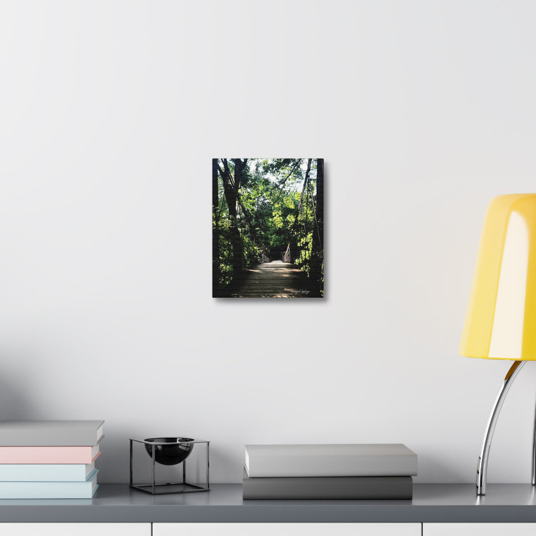 Bridge of Unknown Destination Satin Canvas, Stretched