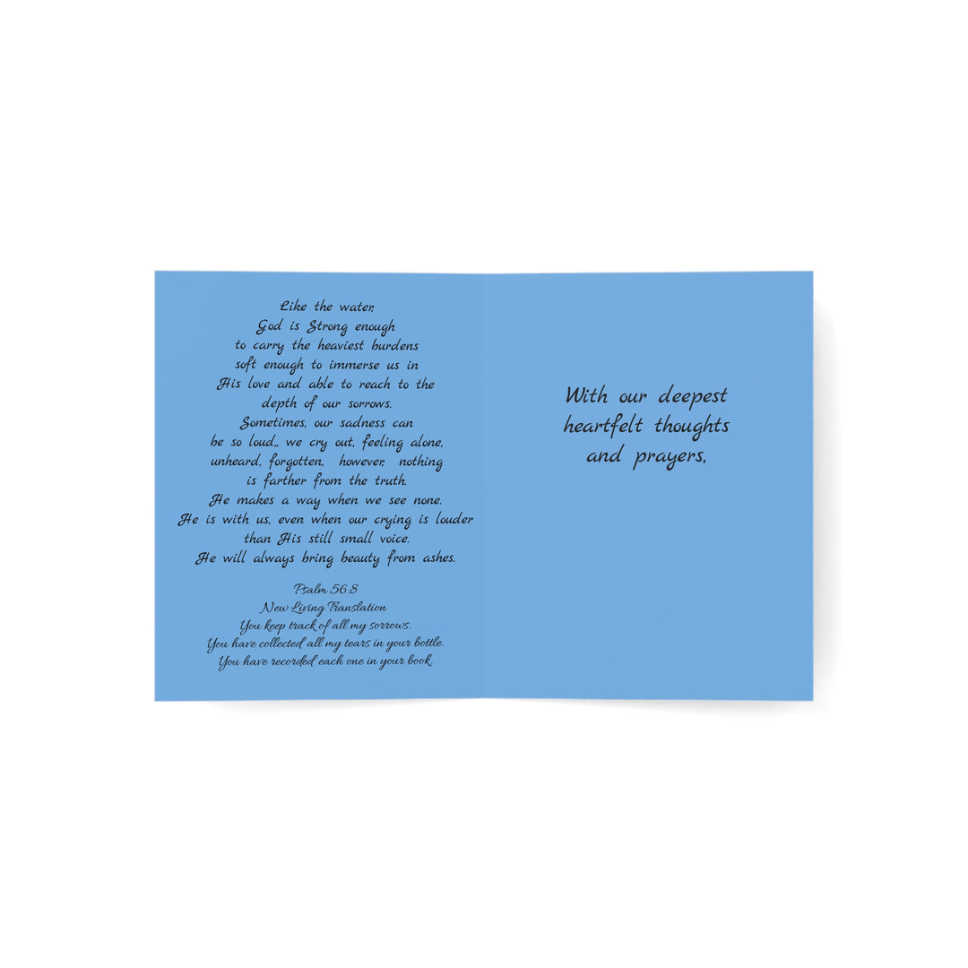 Sympathy Greeting Cards- He collects each tear