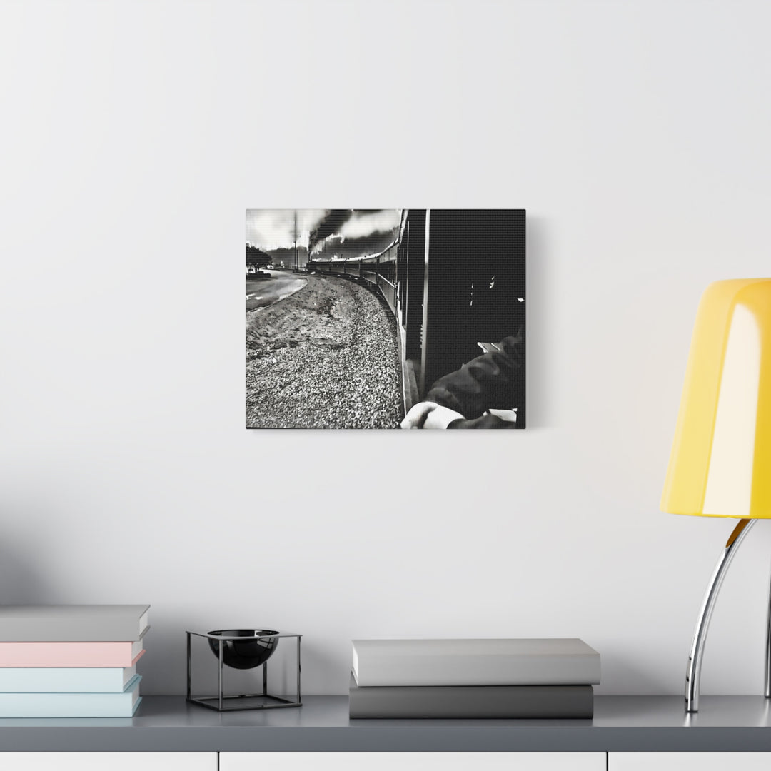 Canvas Art - Leaving Heartbreak Station, Black and White