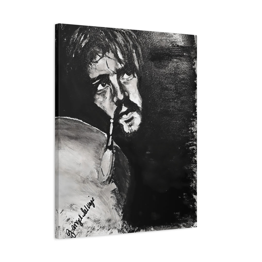 Canvas Print - Jon Bonham Black and White Painting