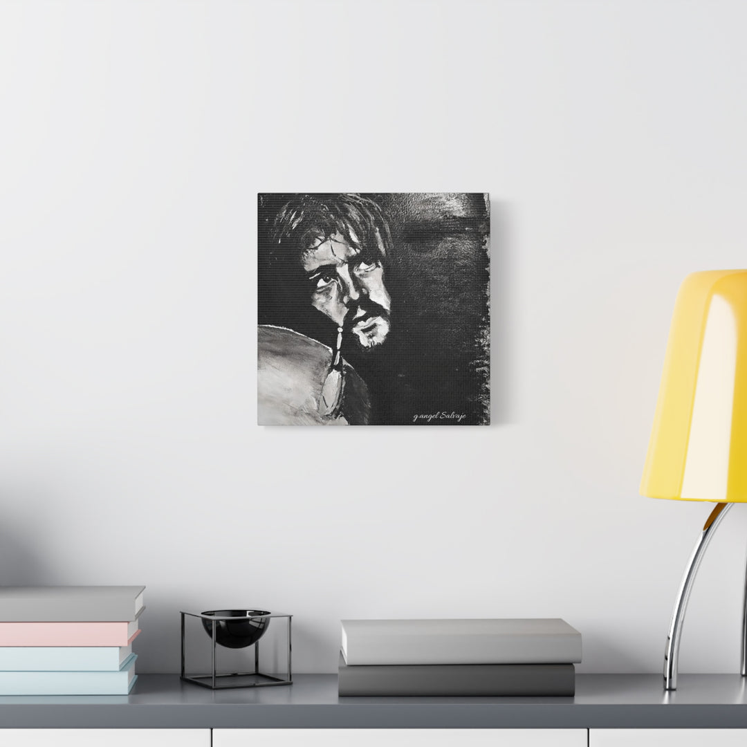Canvas Print - Jon Bonham Black and White Painting