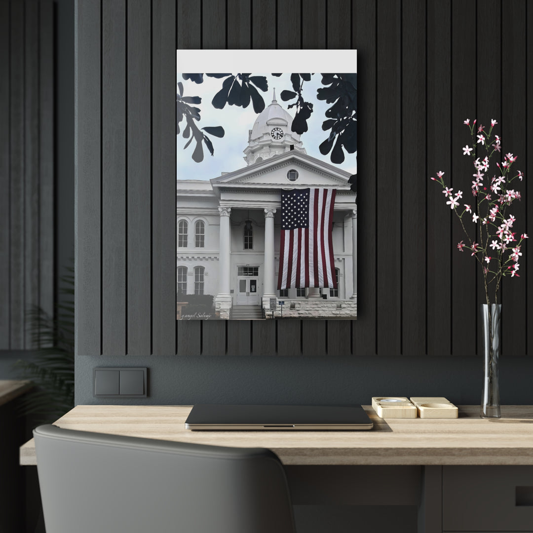 Old Glory on Courthouse Acrylic Prints