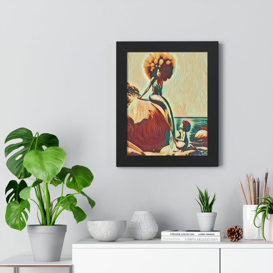 Mermaid Madonna Framed Vertical Poster