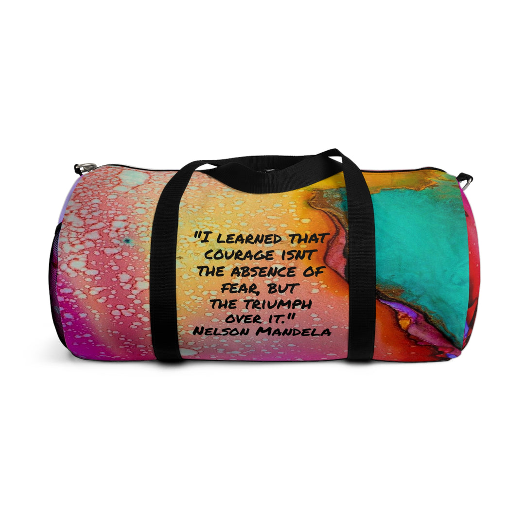 Courage according to Nelson Mandela Duffel Bag