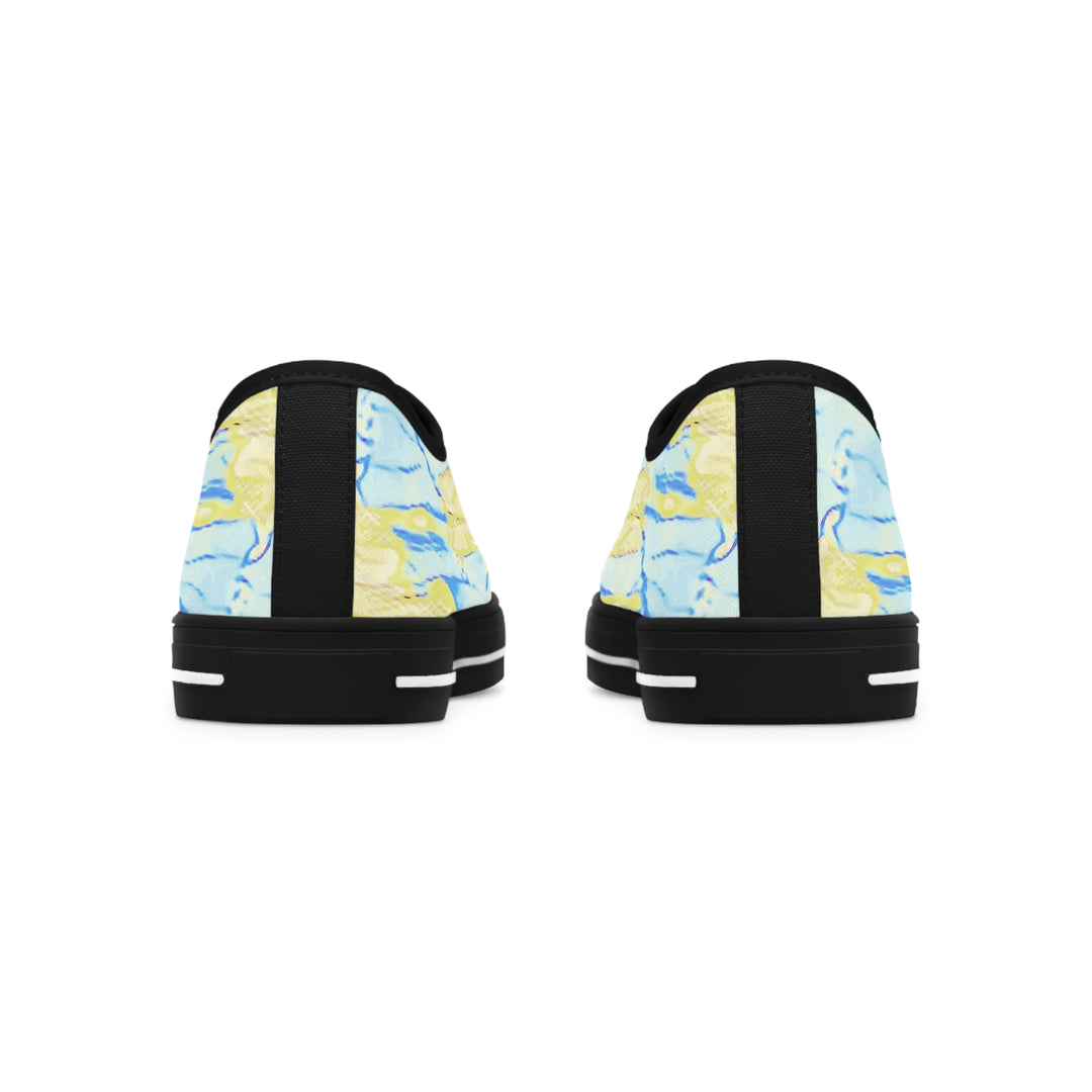 Retro tie dye style Women's Low Top Sneakers