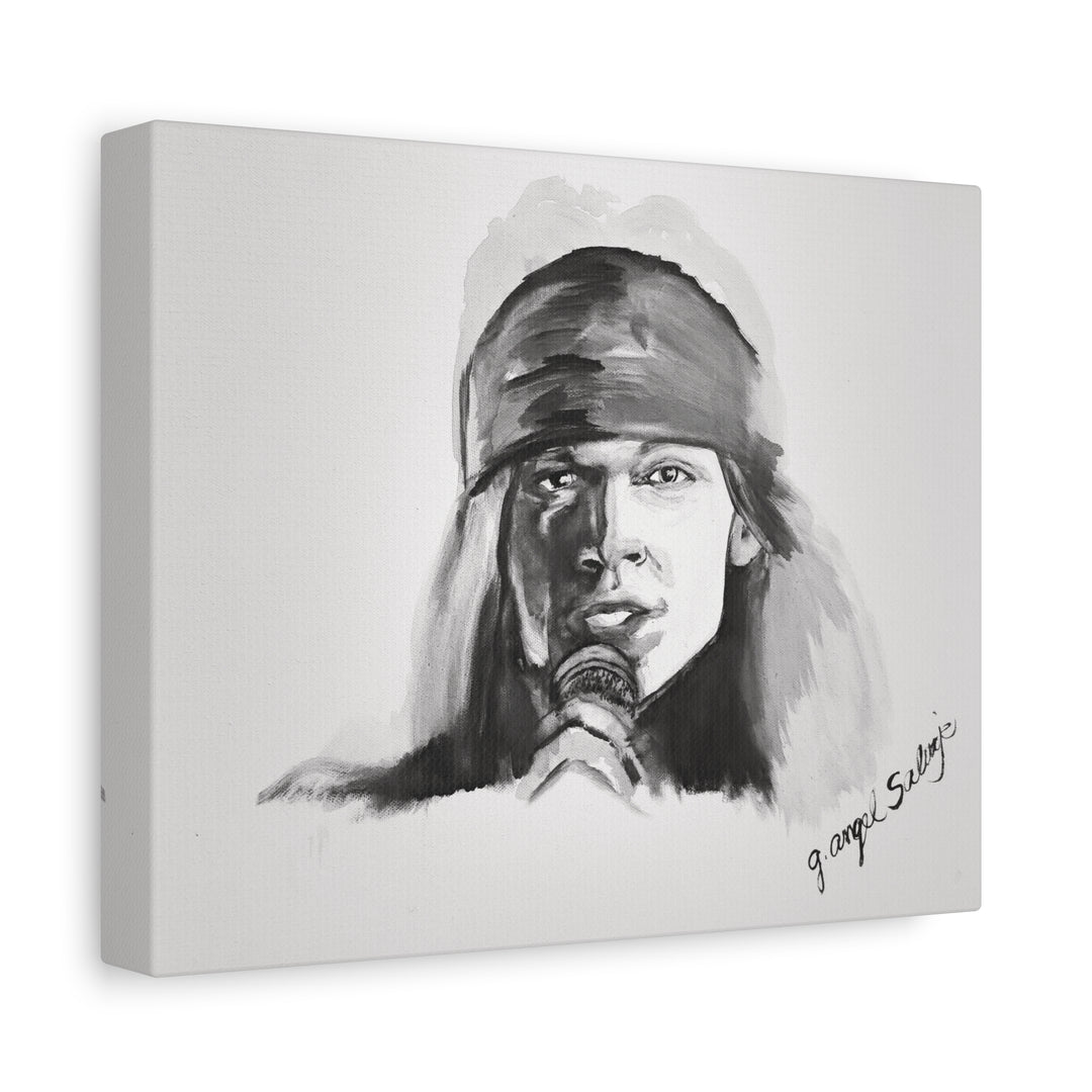 Axle Rose, Black and White Rock and Roll Series Canvas Art