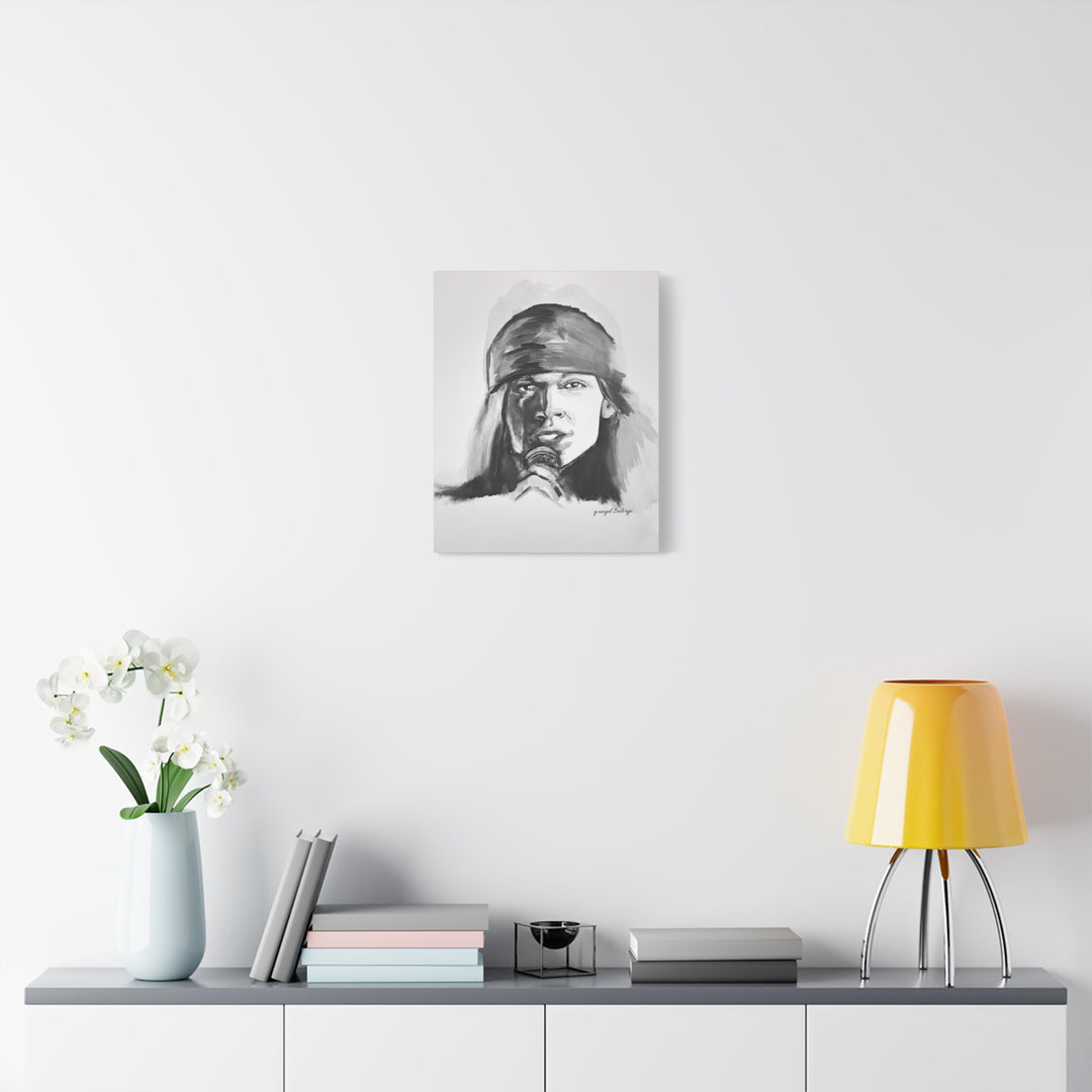 Axle Rose, Black and White Rock and Roll Series Canvas Art