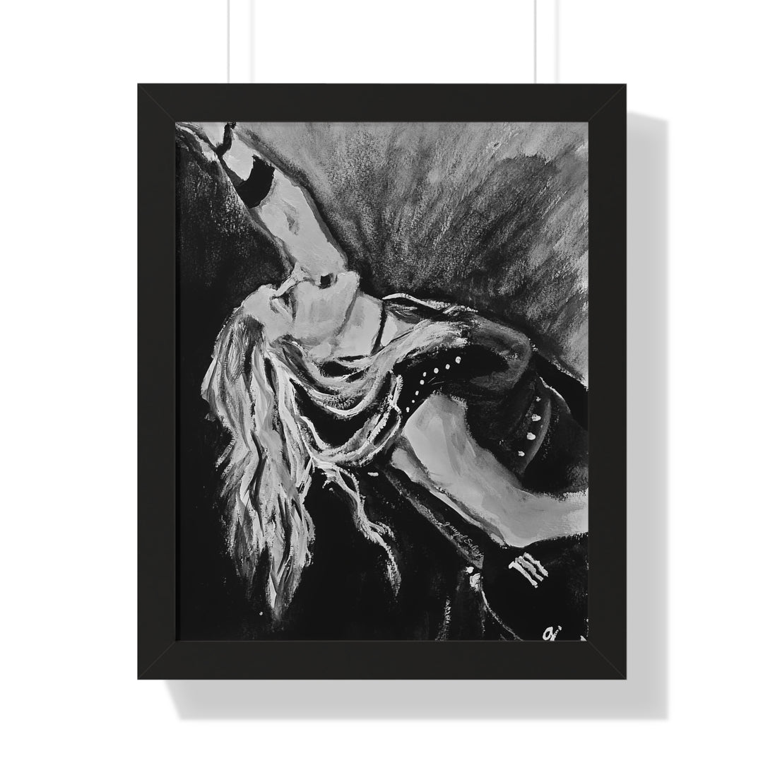 Vertical Poster - Nita Strauss Black and White Rock and Roll Series