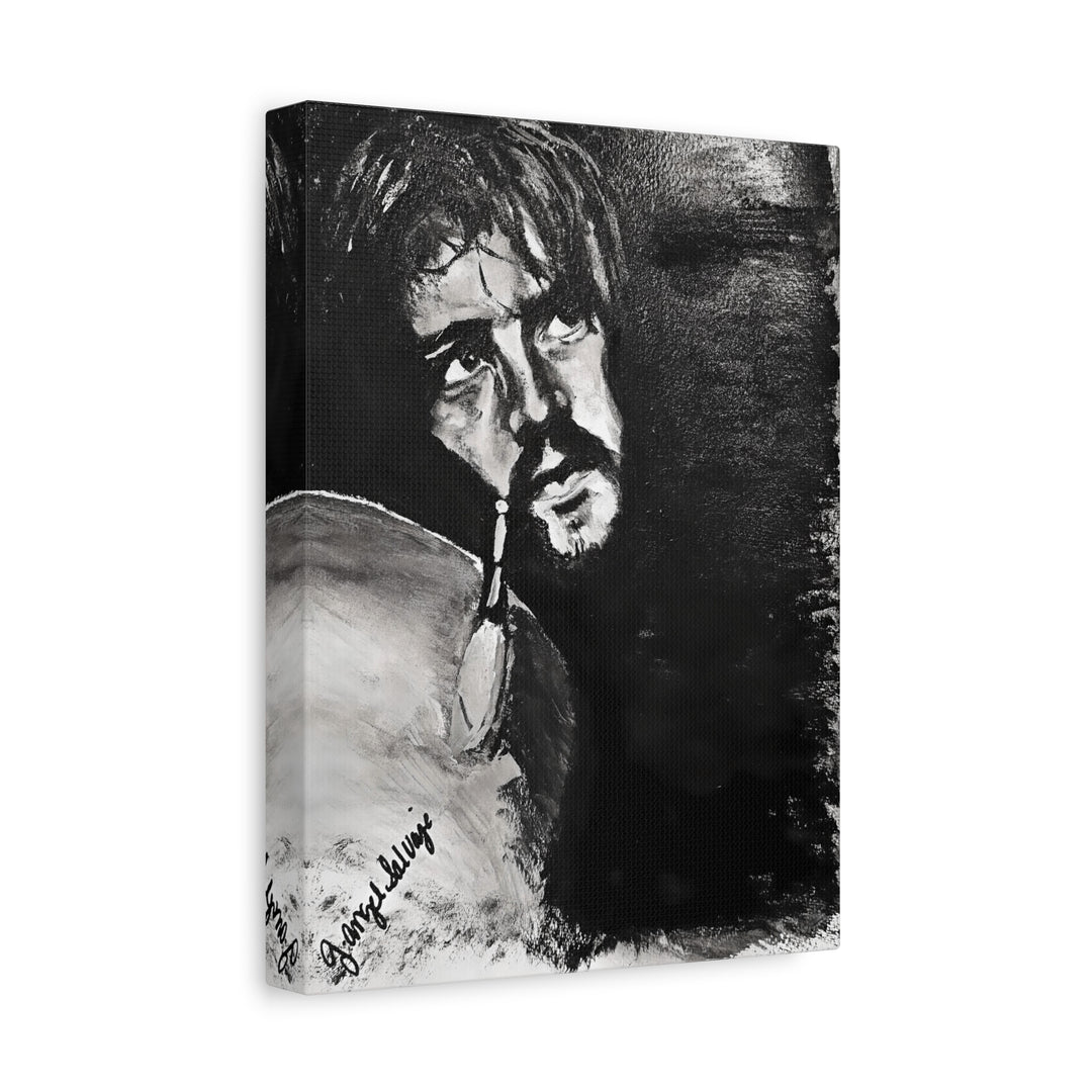 Canvas Print - Jon Bonham Black and White Painting