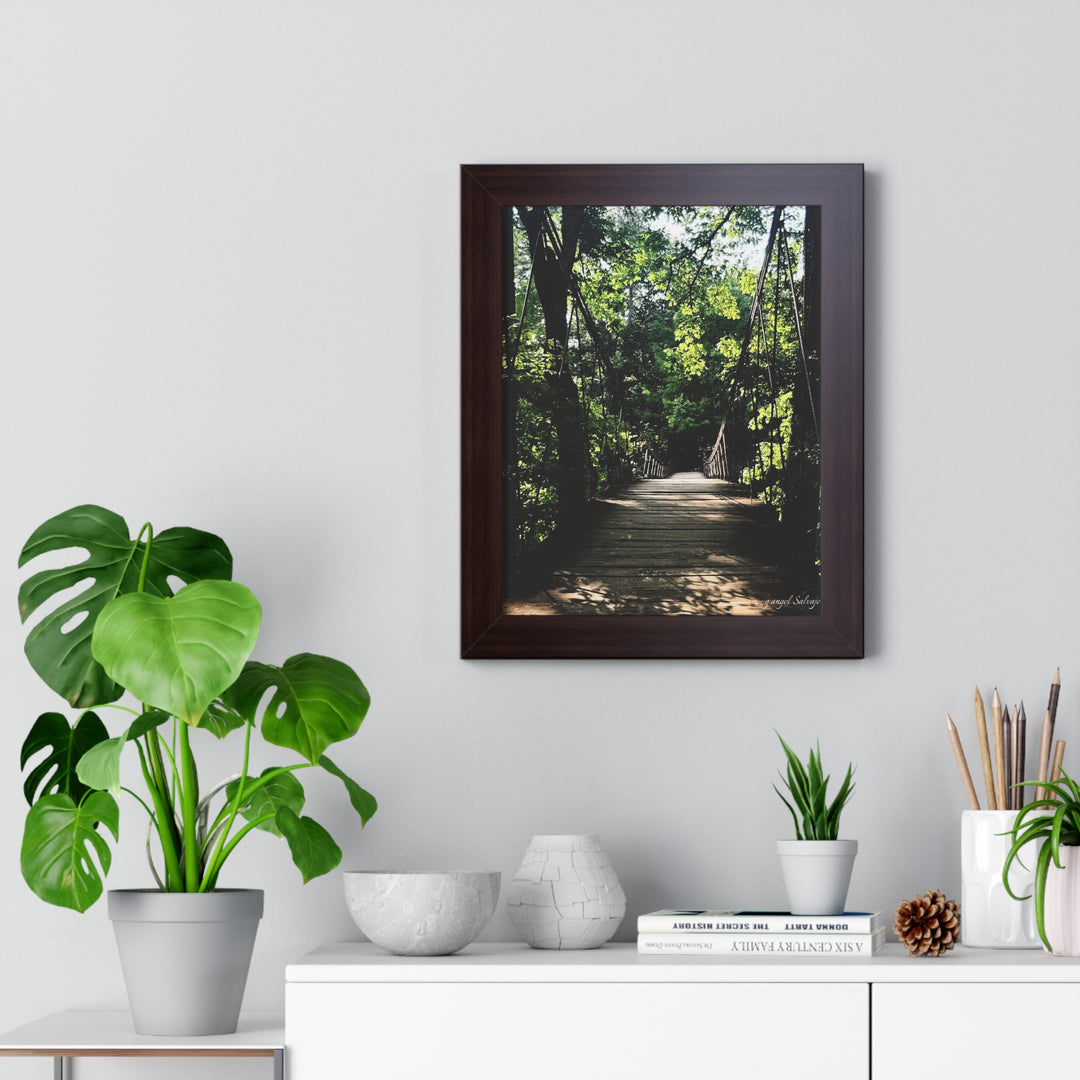 Bridge of Unknown Destination Framed Vertical Poster