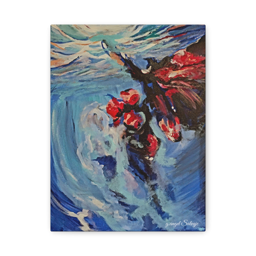Canvas Print - Nothing is Impossible ,Butterfly Dance Under water 25&quot;