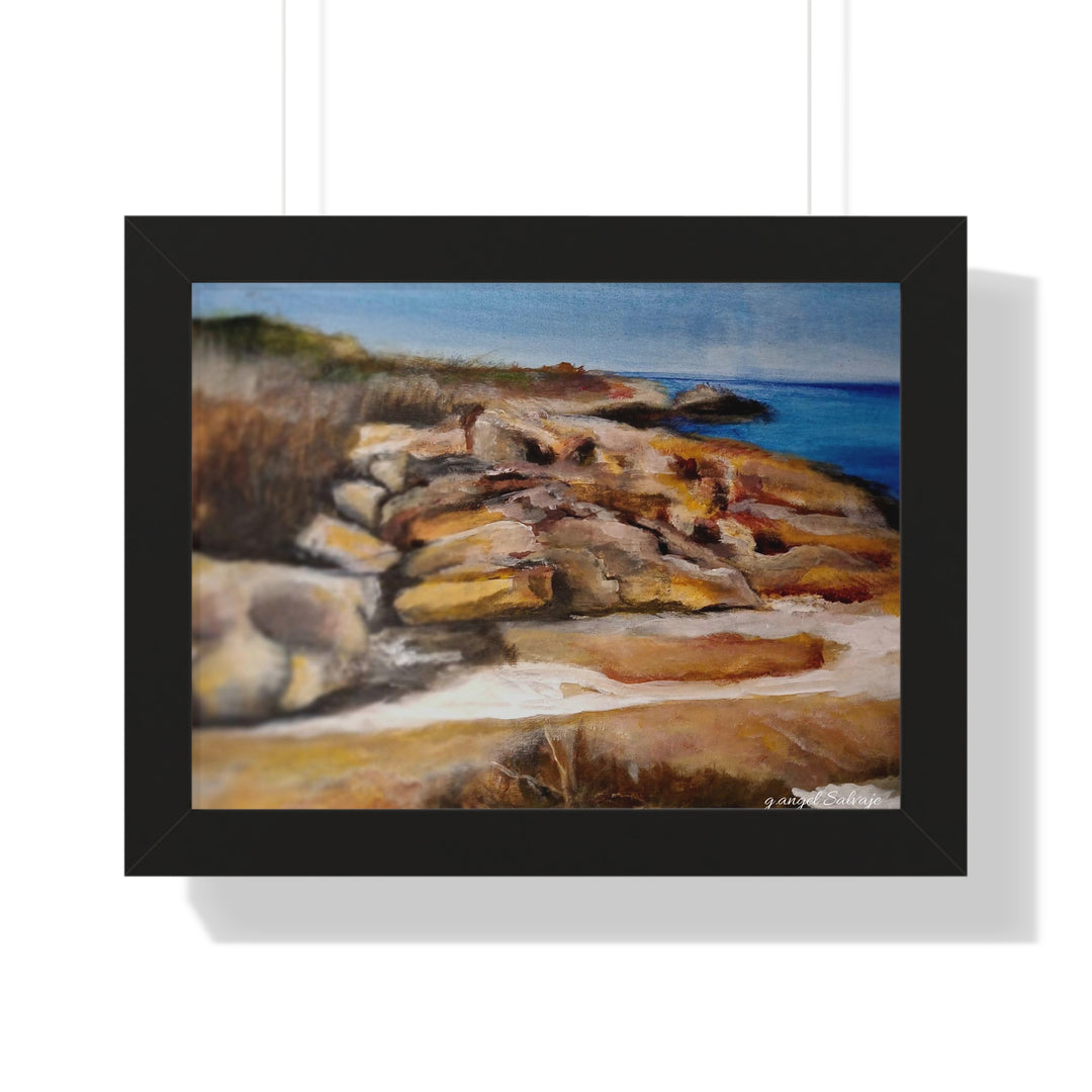 Framed Poster - Seaside Escape by g angel Salvaje