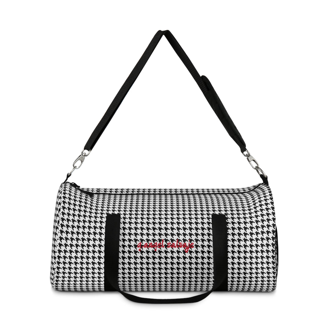 g.angel Salvaje Signature Hound's Tooth Duffel Bag