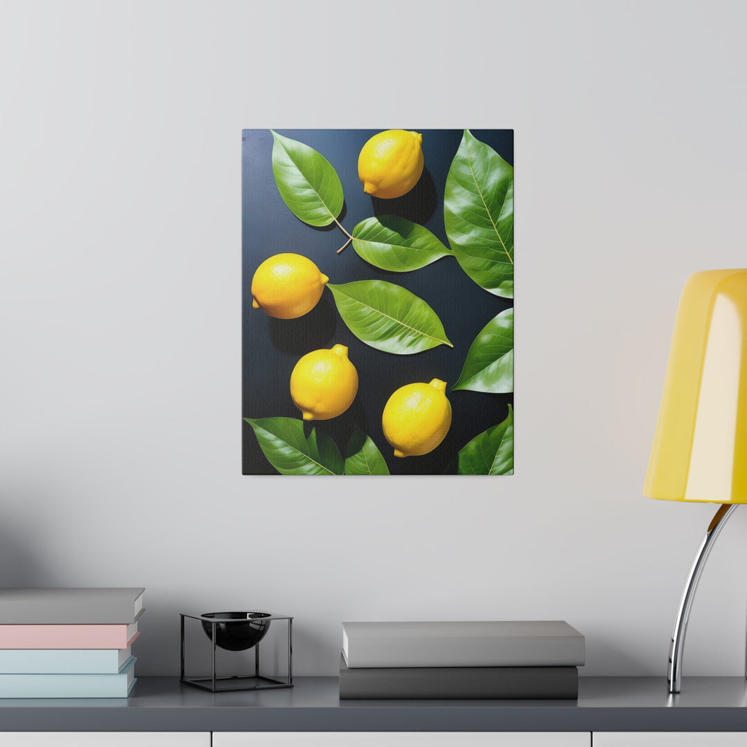 Lemons and Leaves Matte Canvas, Stretched, 0.75"