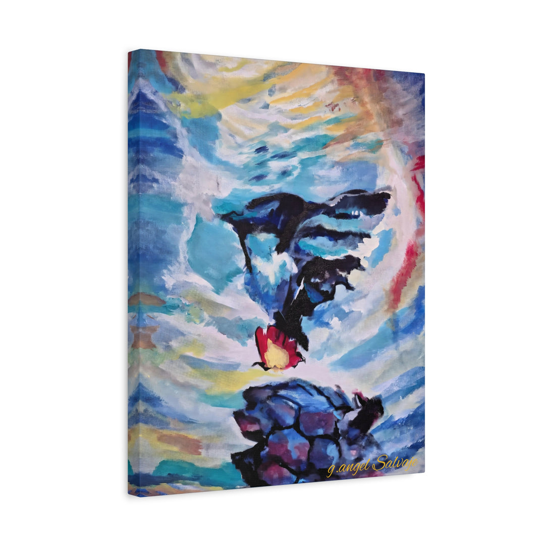 Canvas Painting Print - Courageous Beyond Understanding by g angel Salvaje