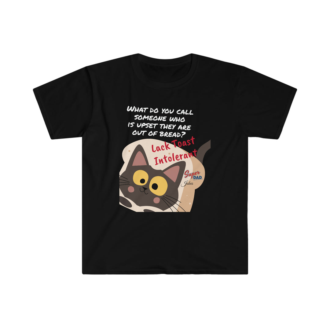Lack Toast Cat Dad Jokes Unisex Softstyle T-Shirt