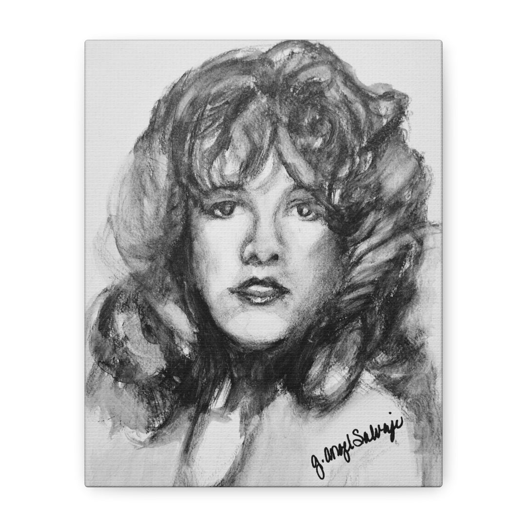 Stevie Nicks, B&W Rock and Roll Series,  Matte Canvas, Stretched, 1.25"