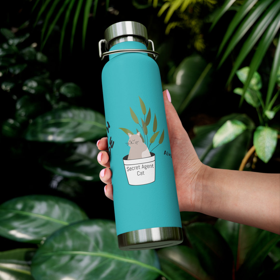 Secret Agent Cat Copper Vacuum Insulated Bottle, 22oz
