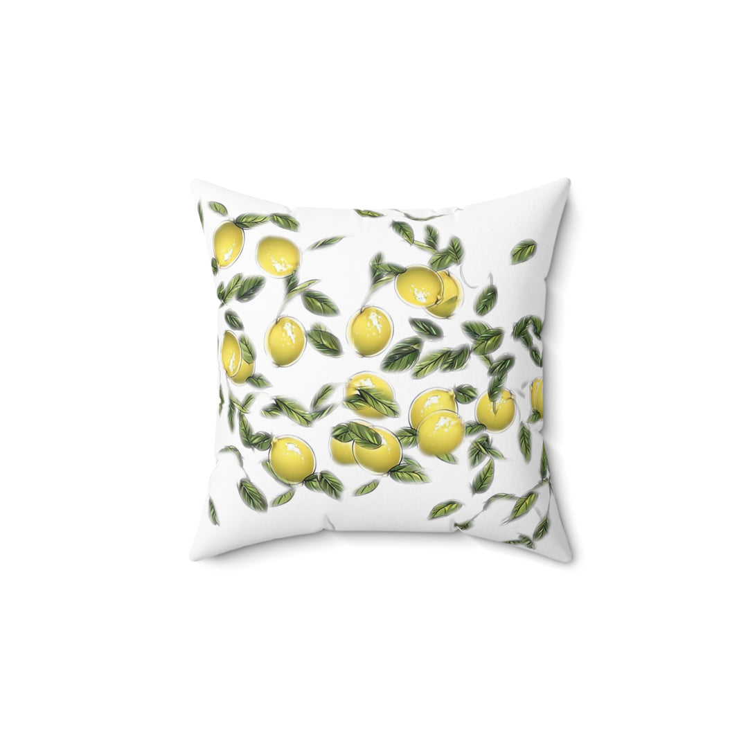 Bunches of Lemons Faux Suede Square Pillow