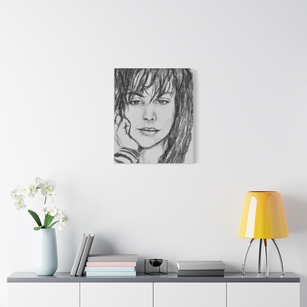 Joan Jett, B&W Rock and Roll Series, Matte Canvas, Stretched, 1.25"