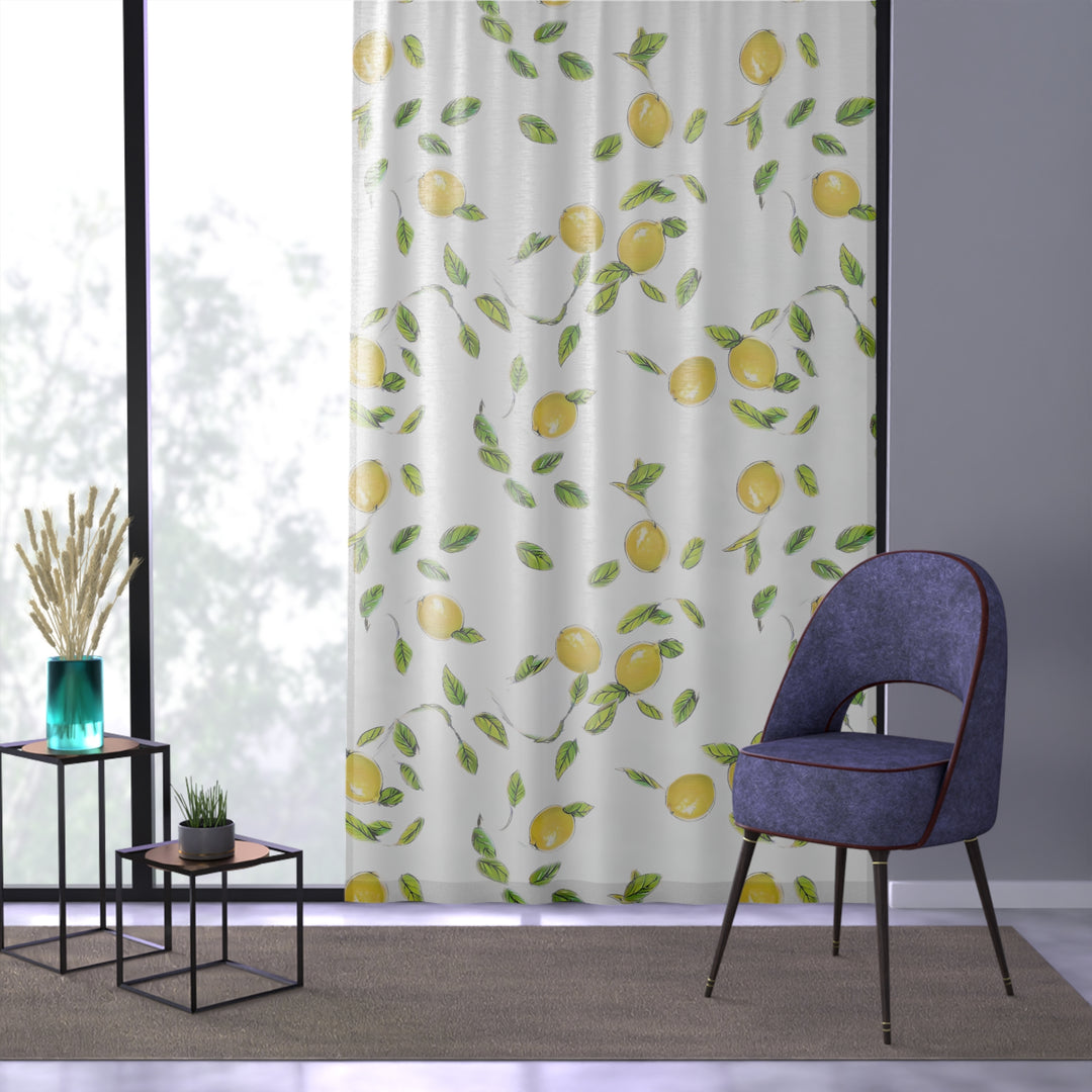 Bunches of Lemons Sheer Window Curtain