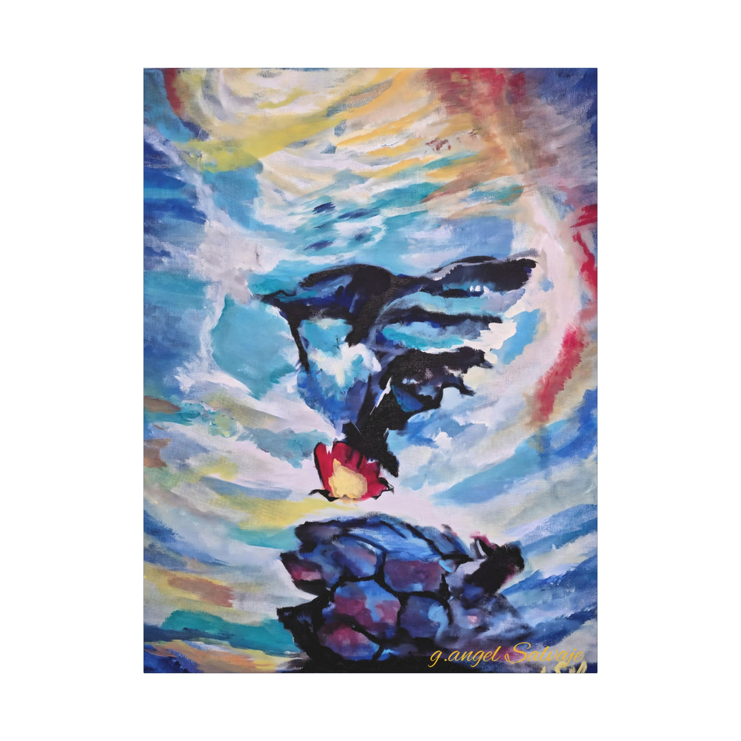 Canvas Painting Print - Courageous Beyond Understanding by g angel Salvaje