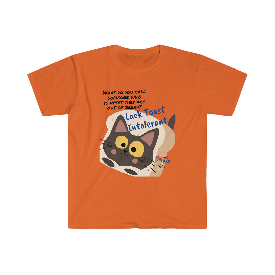 Lack Toast Cat Dad Jokes Unisex Softstyle T-Shirt