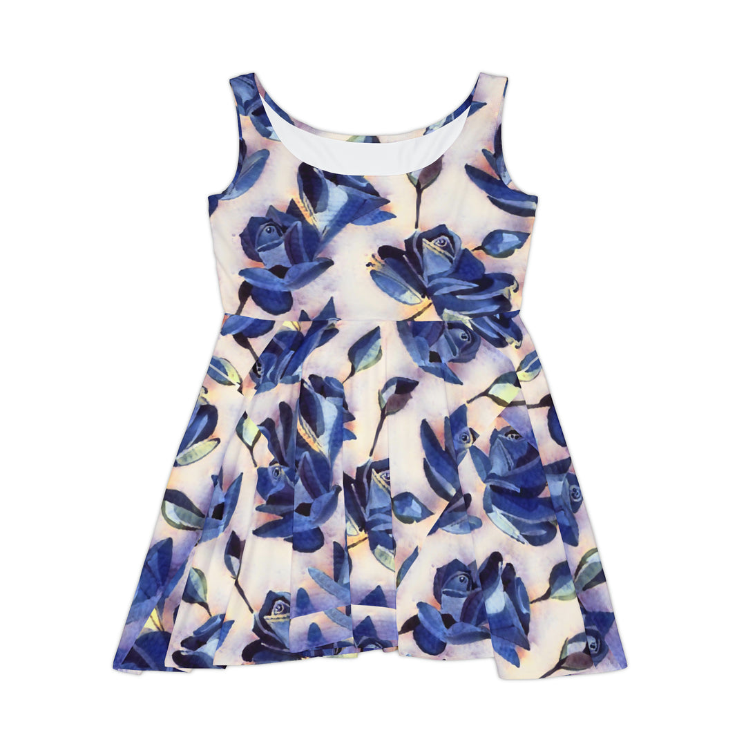 Roses are Blue, Women's Skater Dress (AOP)
